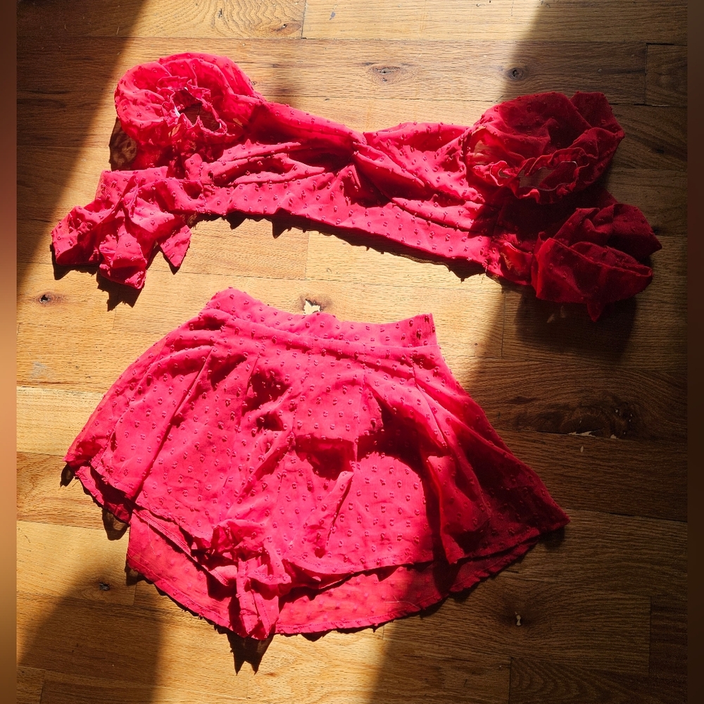 SHEIN Vibrant Red Apparel